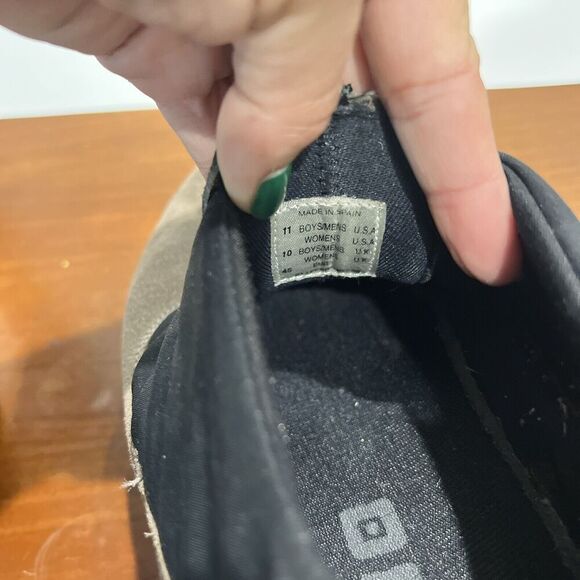 Tsubo Beige Gray Suede Slip On Shoes Mens 11 EU 45 Neoprene Comfort Spain Casual - Picture 4 of 10